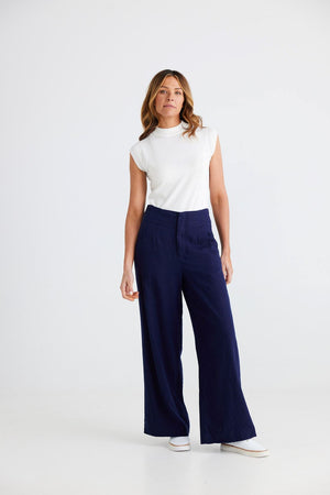 BRAVE AND TRUE Dana Pants - Navy PANTS - Zabecca Living