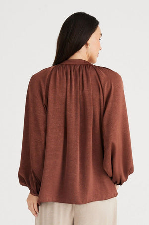 BRAVE AND TRUE Diego Top - Cocoa Shirts & Blouses - Zabecca Living