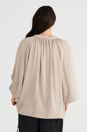 BRAVE AND TRUE Diego Top - Oyster Shirts & Blouses - Zabecca Living