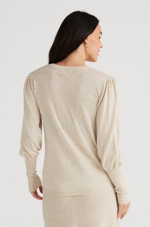 BRAVE AND TRUE Domenica Knit Top - Natural Jumpers + Knitwear - Zabecca Living
