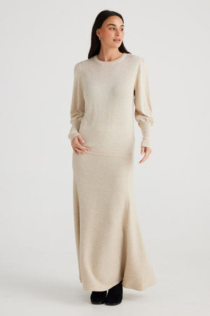 BRAVE AND TRUE Domenica Knit Top - Natural Jumpers + Knitwear - Zabecca Living