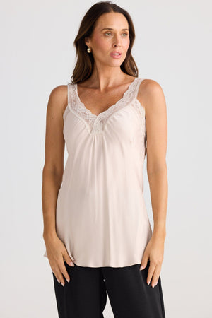 BRAVE AND TRUE Lois Cami - Oyster Shirts & Blouses - Zabecca Living