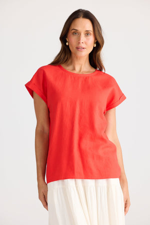 BRAVE AND TRUE Percy Top - Poppy Red Shirts & Blouses - Zabecca Living