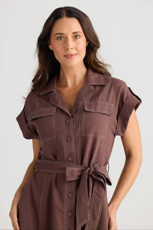 BRAVE AND TRUE Portia Dress - Chocolate Dress - Zabecca Living