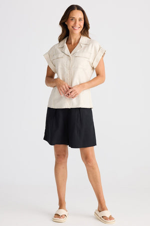 BRAVE AND TRUE Portia Shirt - Natural Shirts & Blouses - Zabecca Living