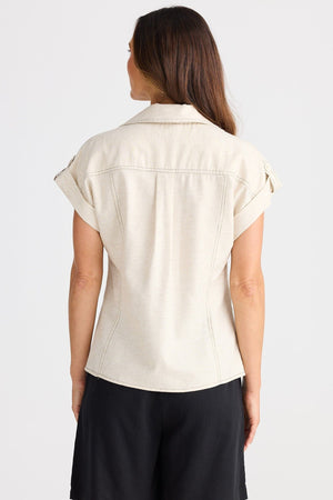 BRAVE AND TRUE Portia Shirt - Natural Shirts & Blouses - Zabecca Living