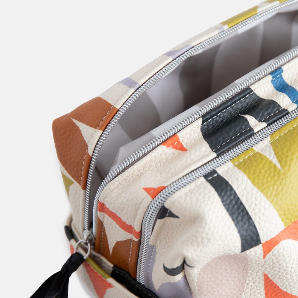 CAROLINE GARDNER Large Travel Washbag - Multi Checkmate Hearts COSMETIC BAG - Zabecca Living
