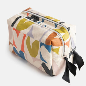 CAROLINE GARDNER Large Travel Washbag - Multi Checkmate Hearts COSMETIC BAG - Zabecca Living