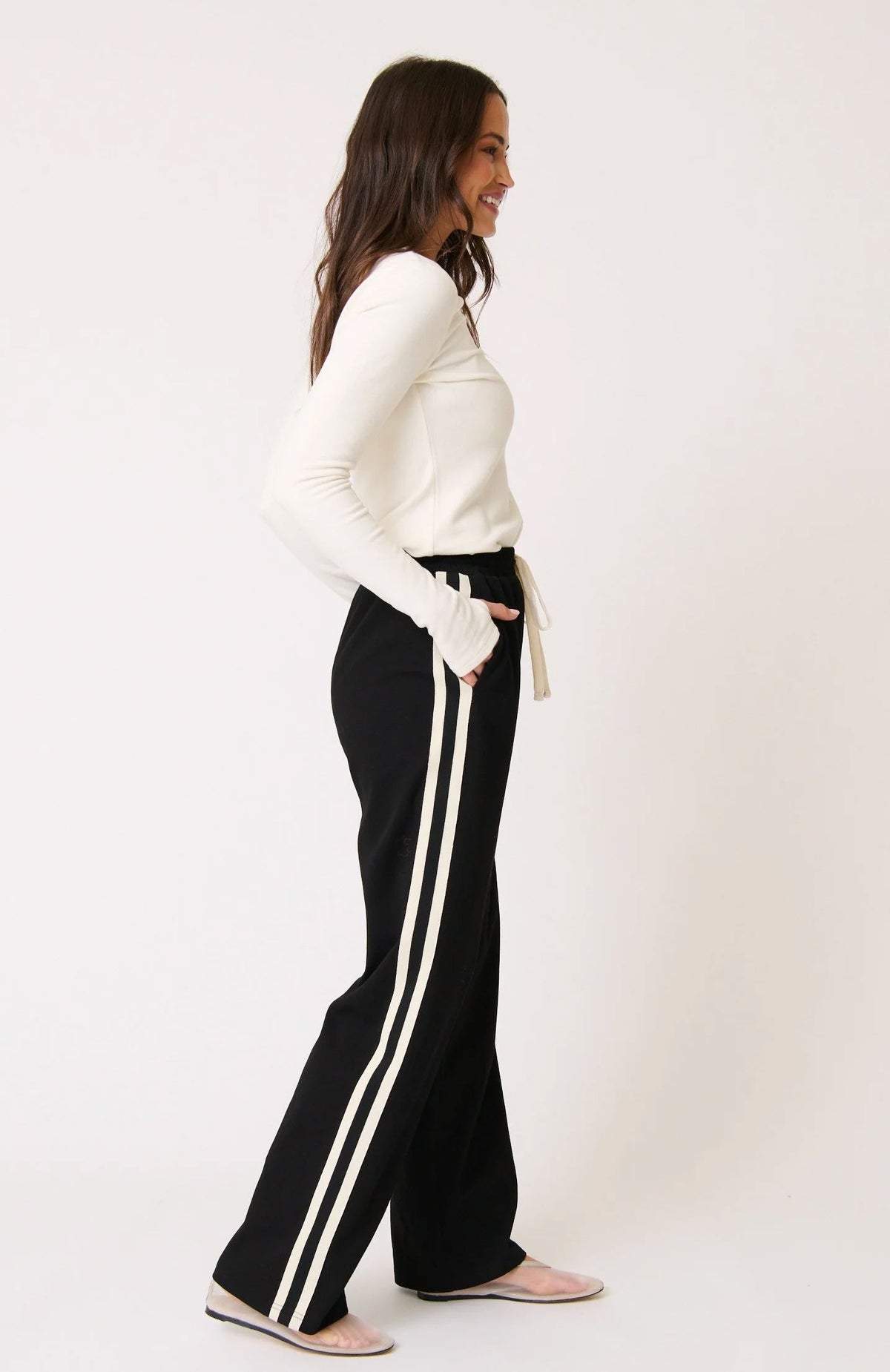 CARTEL & WILLOW Adeline Pant - Black JOGGER - Zabecca Living