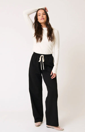 CARTEL & WILLOW Adeline Pant - Black JOGGER - Zabecca Living
