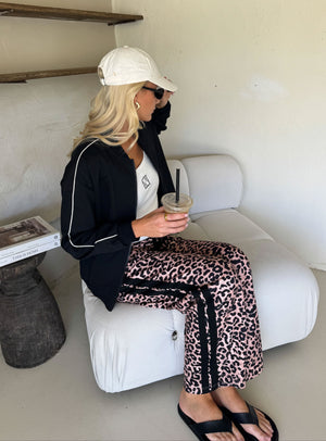 CARTEL & WILLOW Adeline Pant - Neutral Leopard JOGGER - Zabecca Living