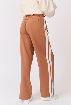 CARTEL & WILLOW Adeline Pant - Toffee/White JOGGER - Zabecca Living