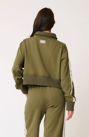 CARTEL & WILLOW Annie Sweater - Khaki / White SWEATER - Zabecca Living