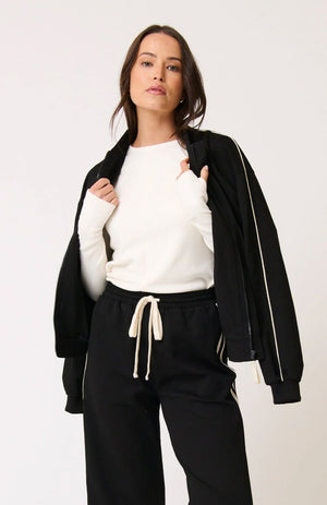 CARTEL & WILLOW Aspyn Top - Cream Long Sleeve Tee - Zabecca Living