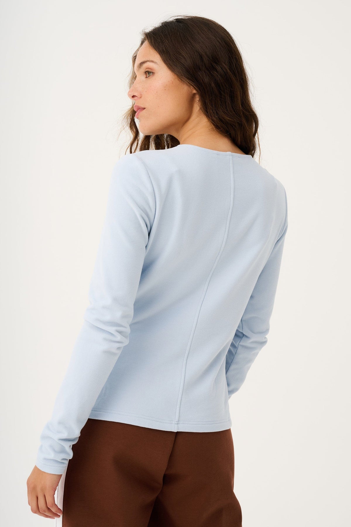 CARTEL & WILLOW Aspyn Top - Ice Blue Long Sleeve Tee - Zabecca Living