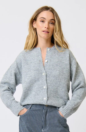 CARTEL & WILLOW Aurora Knit Cardi - Grey Marle Jumpers + Knitwear - Zabecca Living