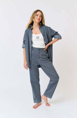 CARTEL & WILLOW Baylor Pant - Stripe Denim JEANS - Zabecca Living