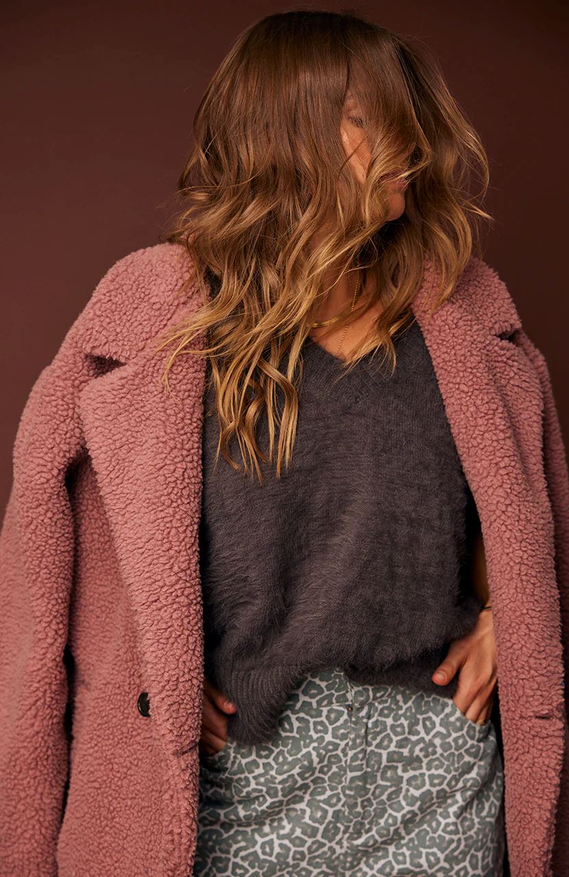 CARTEL & WILLOW Bonnie Coat - Berry Coat - Zabecca Living