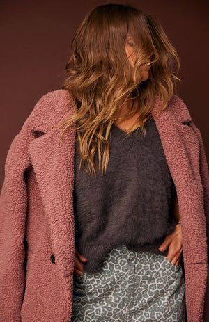 CARTEL & WILLOW Bonnie Coat - Berry Coat - Zabecca Living