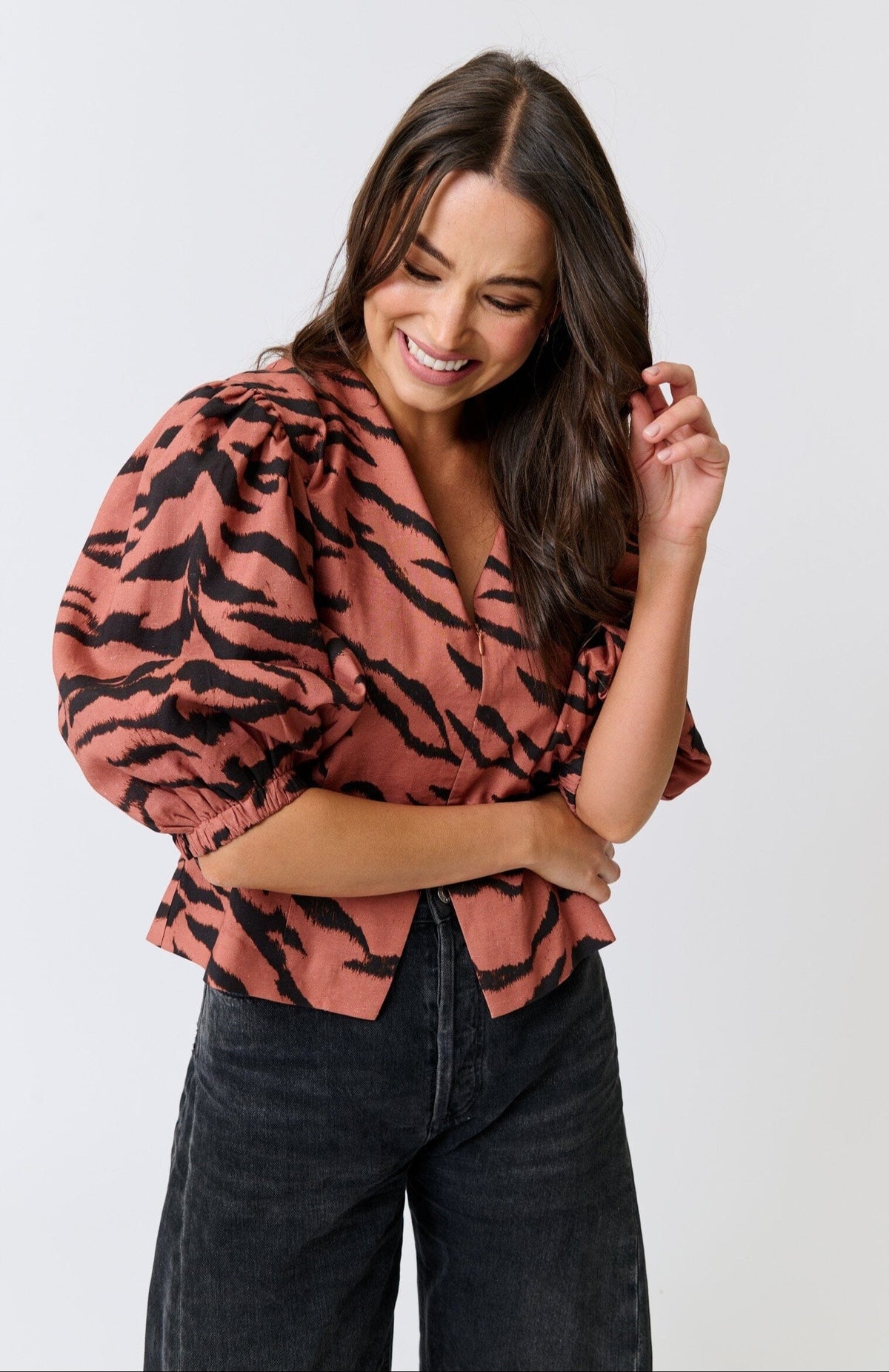 CARTEL & WILLOW Cypress Top - Zebra Shirts & Blouses - Zabecca Living