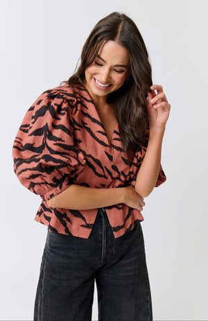 CARTEL & WILLOW Cypress Top - Zebra Shirts & Blouses - Zabecca Living