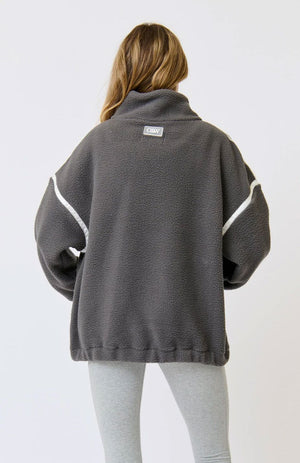 CARTEL & WILLOW Didi Pullover - Charcoal / White Jacket - Zabecca Living