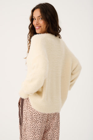 CARTEL & WILLOW Emmie Knit Sweater - Cream Jumpers + Knitwear - Zabecca Living