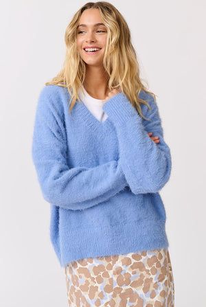 CARTEL & WILLOW Emmie Knit Sweater - Periwinkle Jumpers + Knitwear - Zabecca Living