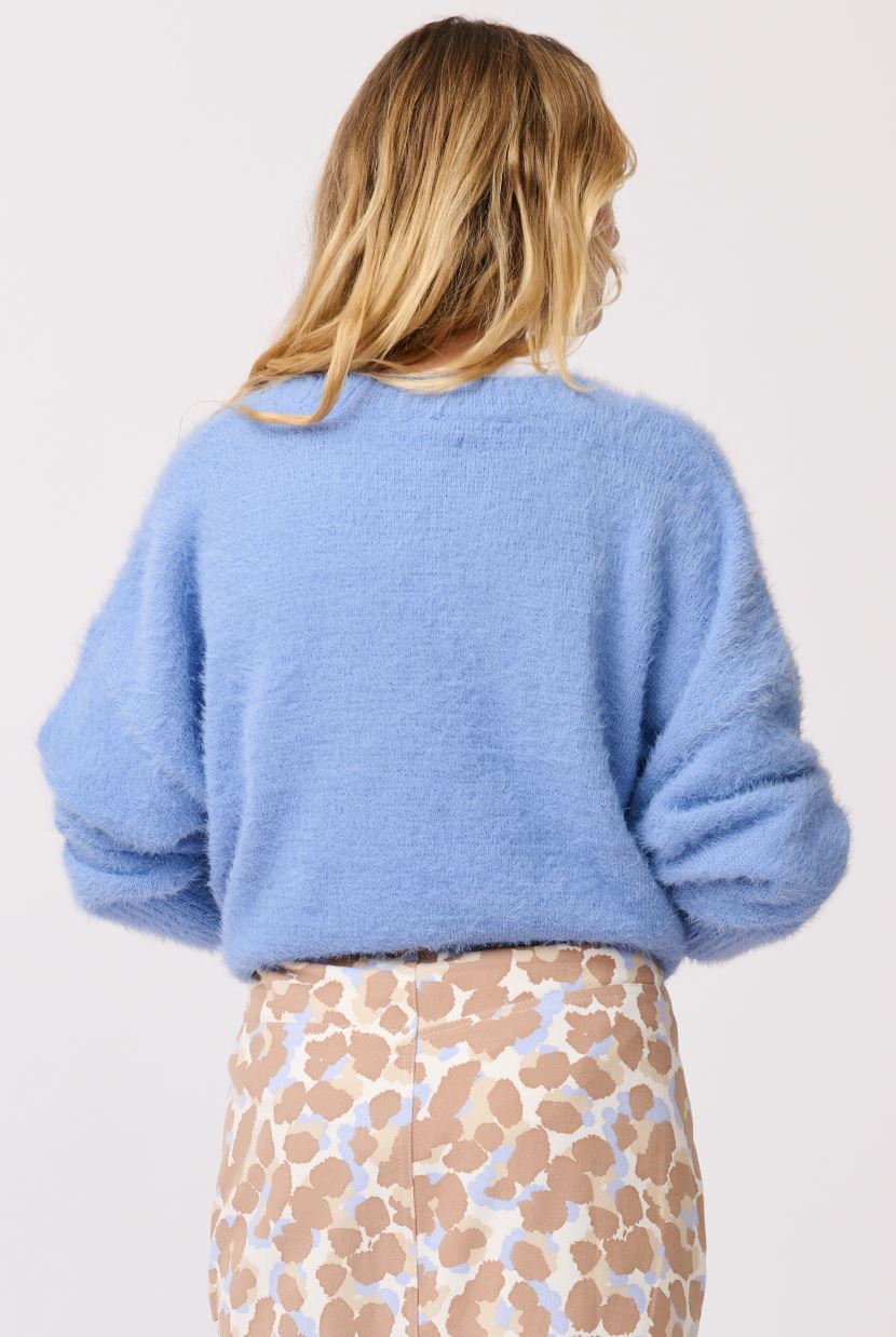 CARTEL & WILLOW Emmie Knit Sweater - Periwinkle Jumpers + Knitwear - Zabecca Living