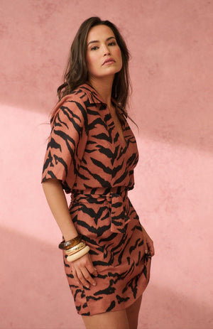 CARTEL & WILLOW Harley Mini Dress - Zebra Dress - Zabecca Living