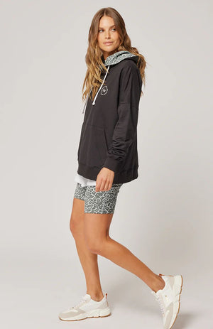CARTEL & WILLOW Harriet Hoodie - Black/Smoke Leopard SWEATER - Zabecca Living