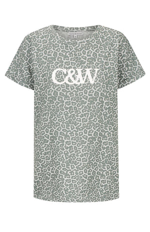 CARTEL & WILLOW Marlo Tee - Smoke Leopard Tee - Zabecca Living