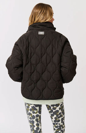 CARTEL & WILLOW Mattie Pullover - Black Quilt Jacket - Zabecca Living