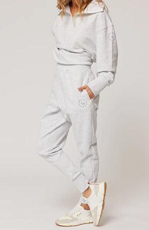 CARTEL & WILLOW Mia Track Pant - Grey Marle PANTS - Zabecca Living