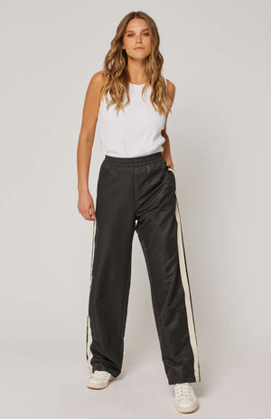 CARTEL & WILLOW Mila Side Stripe Pant - Black / Vanilla JOGGER - Zabecca Living