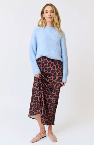 CARTEL & WILLOW Millie Slip Skirt - Coco Leopard Skirt - Zabecca Living