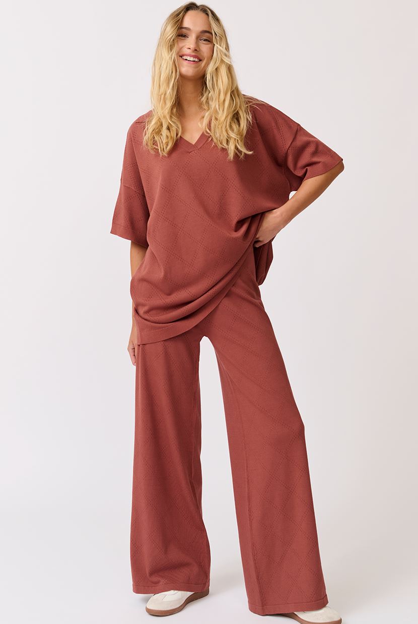 CARTEL & WILLOW Molly Knit Pant - Cocoa Knit JOGGER - Zabecca Living