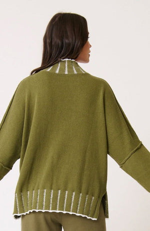 CARTEL & WILLOW Romy Knit Sweater - Khaki Jumpers + Knitwear - Zabecca Living