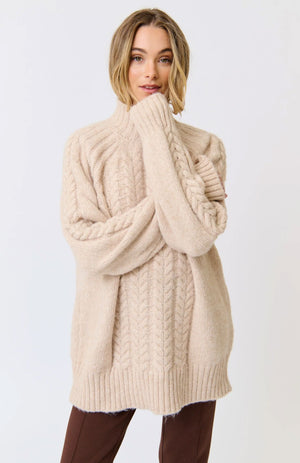 CARTEL & WILLOW Sienna Knit - Oat Marle Jumpers + Knitwear - Zabecca Living
