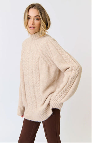 CARTEL & WILLOW Sienna Knit - Oat Marle Jumpers + Knitwear - Zabecca Living