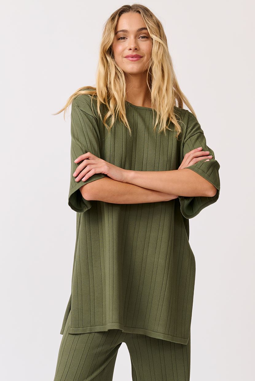 CARTEL & WILLOW Trisha Top - Thyme Knit Jumpers + Knitwear - Zabecca Living
