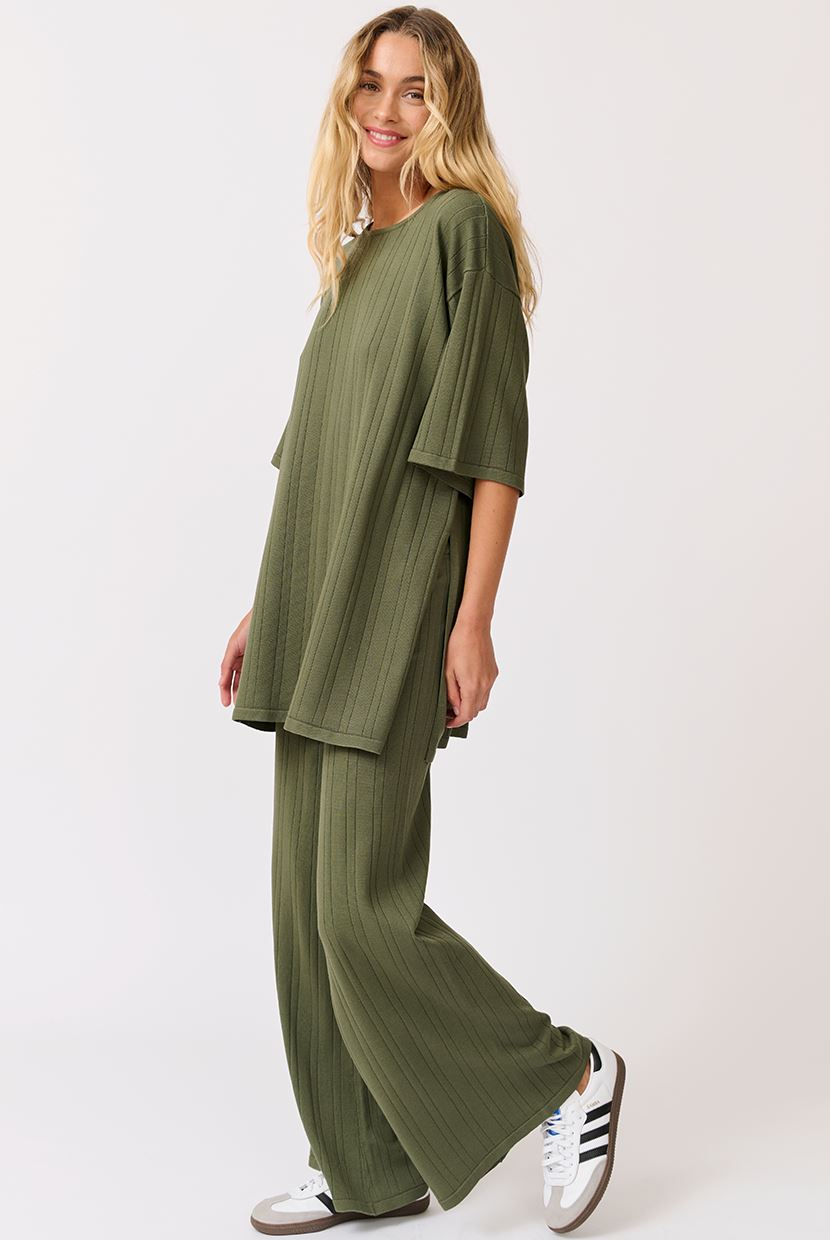 CARTEL & WILLOW Trisha Top - Thyme Knit Jumpers + Knitwear - Zabecca Living