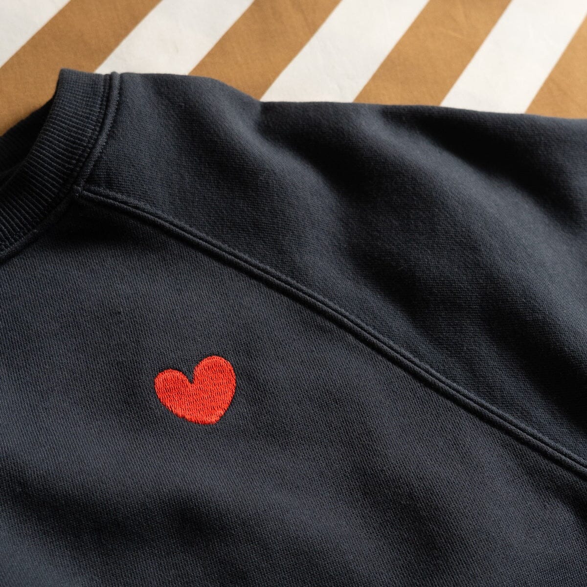 CASTLE AND THINGS French Navy Heart Short Sleeve Sweater Jumpers + Knitwear - Zabecca Living