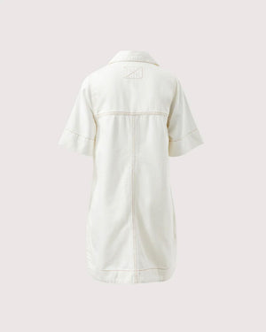 CERES LIFE Bonnie Relaxed Shirt Dress - Fresh Ecru Dress - Zabecca Living