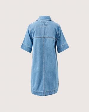CERES LIFE Bonnie Relaxed Shirt Dress - Vintage Blue Dress - Zabecca Living