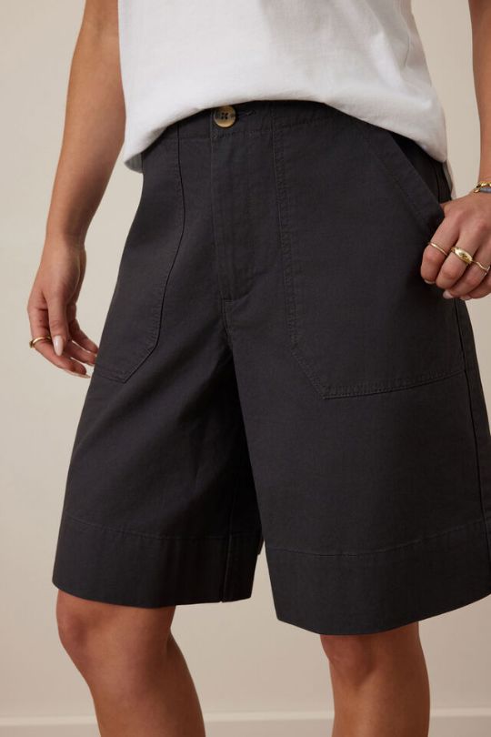 CERES LIFE Bronte Short - Washed Black SHORTS - Zabecca Living
