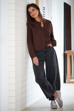 CERES LIFE Demi Barrel Jean - Faded Black JEANS - Zabecca Living