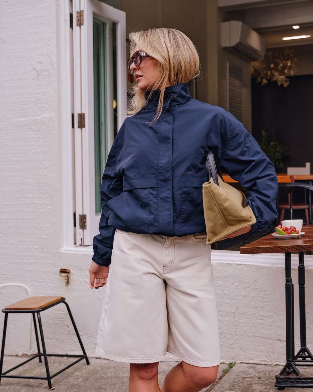 CERES LIFE Fletcher Funnel Bomber - Heritage Navy Jacket - Zabecca Living