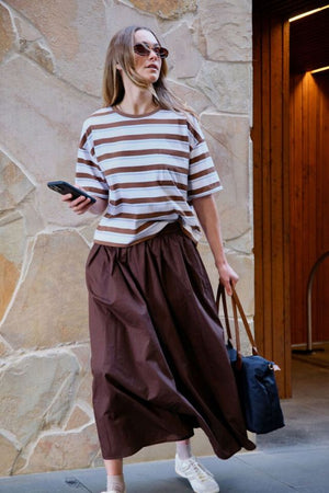 CERES LIFE Florence Maxi Skirt - Chocolate Skirt - Zabecca Living