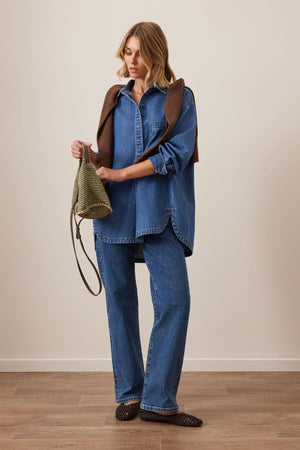 CERES LIFE Gwynne Shirt - Fresh Indigo Shirts & Blouses - Zabecca Living